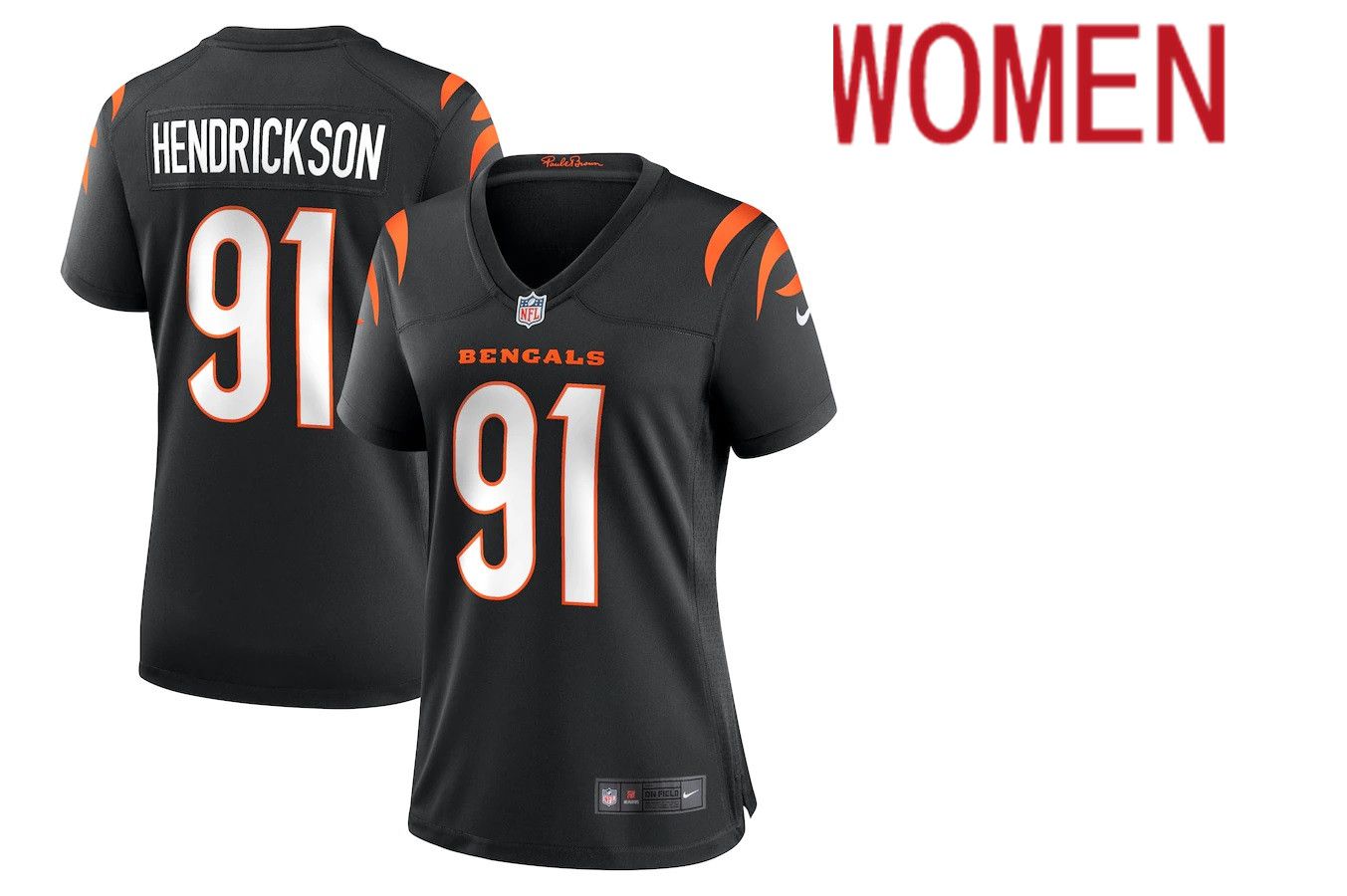 Women Cincinnati Bengals #91 Trey Hendrickson Nike Black Game NFL Jersey